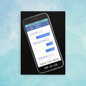 ユーモアたっぷりの結婚式招待前のお知らせカード セーブザデート