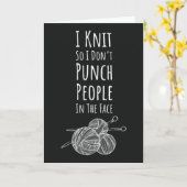 ユーモアたっぷりの編み物カード　ユモアを愛する編み物好きに カード (黄色い花)