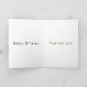 ユーモアたっぷりの茶色の農場の七面鳥にハエの漫画 カード (内部)