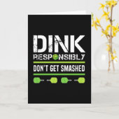 ユーモアたっぷりの退職記念ピックルボールギフト 丁寧なショット カード (黄色い花)