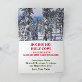 ユーモアたっぷりの遅すぎるクリスマスカード カード (内部)