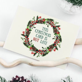 ユーモアたっぷりの遅れたビンテージスタイルのクリスマスカード シーズンカード