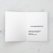 ユーモアたっぷりの雪だるまが鼻をほじくっているクリスマスカード シーズンカード (内部)