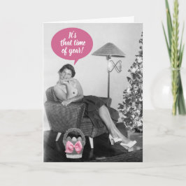 ユーモアたっぷりの1950年代スタイルのレディーイースターカード カード