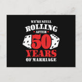 ユーモアたっぷりの50周年記念カップル 50年結婚生活を送る夫婦に ポストカード (正面)