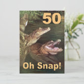 ユーモアたっぷりの50歳誕生日パーティー招待状 招待状 (スタンド正面)