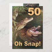 ユーモアたっぷりの50歳誕生日パーティー招待状 招待状 (正面/裏面)