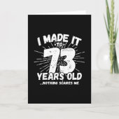 ユーモアたっぷりの73歳の誕生日名言 皮肉な73歳 カード (正面)