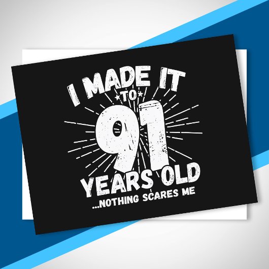 ユーモアたっぷりの91歳の誕生日名言 皮肉な91歳 ポストカード