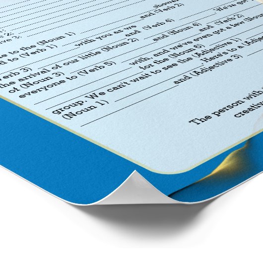 ユーモアたっぷりアドリブゲーム ブライダルシャワーポスター ポスター (角)