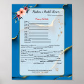 ユーモアたっぷりアドリブゲーム ブライダルシャワーポスター ポスター (正面)