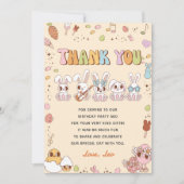 ユーモアたっぷりイースターバースデーパーティー感謝カード 招待状 (正面)