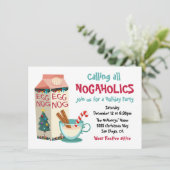 ユーモアたっぷりエッグノッグ愛好家のクリスマスパーティー 招待状 (スタンド正面)