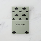 ユーモアたっぷりタンク絵の面白い感謝カード サンキューカード (内部)