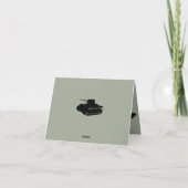 ユーモアたっぷりタンク絵の面白い感謝カード サンキューカード (裏面)