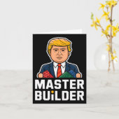 ユーモアたっぷりトランプマスタービルダー積み木プレゼント カード (黄色い花)