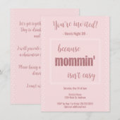 ユーモアたっぷりママの夜の会パーティー 招待状 (正面/裏面)