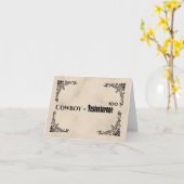 ユーモアたっぷりロマンチックなカウボーイのバレンタインデーカード カード (黄色い花)