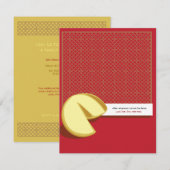 ユーモアたっぷり中華フォーチュンクッキー リハーサル招待状 招待状 (正面/裏面)