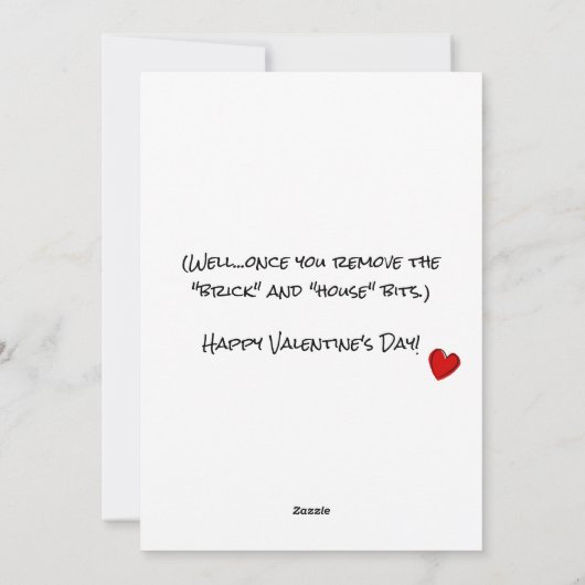 ユーモアたっぷり皮肉満載のカスタムバレンタインカード シーズンカード (裏面)