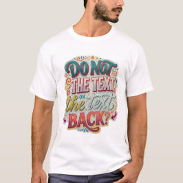 ユーモアたっぷり皮肉満載の「背中を読まないで」プリントTシャツ Tシャツ