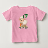 ユーモアたっぷり羊のEid AdhaおもしろベビーTシャツ ベビーTシャツ (正面)
