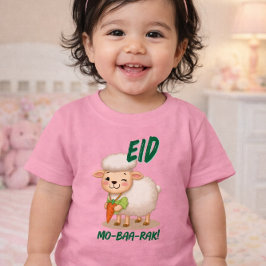 ユーモアたっぷり羊のEid AdhaおもしろベビーTシャツ ベビーTシャツ