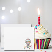 ユーモアたっぷり かわいいガムボールマシン、カスタム子供向け感謝カード ノートカード