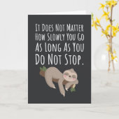 ユーモアたっぷり かわいい ナマケモノのカード ジャングル ワイルド アニマル サファリ カード (黄色い花)