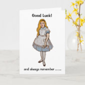 ユーモアたっぷり アリス ラッキー ラビット グッドラック カード (黄色い花)