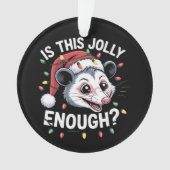 ユーモアたっぷり？クリスマスのポッサム風刺Tシャツ オーナメント (正面)