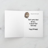 ユーモアたっぷり ドクター 老齢 誕生日 サル Advice カード (内部)