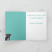 ユーモアたっぷり ドッグラバーズ イースター バニー カード (内部)
