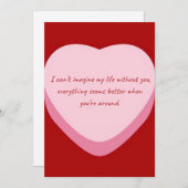 ユーモアたっぷり バレンタインデー ホリデー カード (正面/裏面)