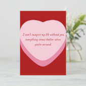 ユーモアたっぷり バレンタインデー ホリデー カード (スタンド正面)