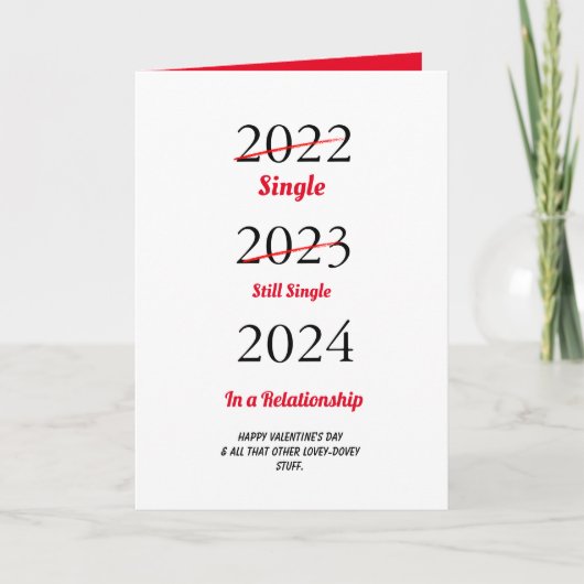 ユーモアたっぷり バレンタインデー ホリデー カード (正面)