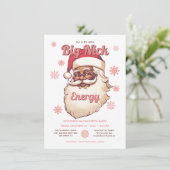 ユーモアたっぷり ビッグニック エネルギー アフリカ系アメリカ人 サンタパーティ 招待状 (スタンド正面)