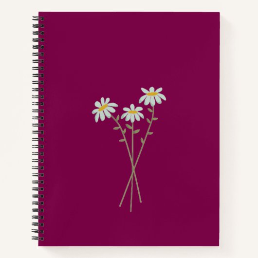 ユーモアたっぷり フローラル カスタム ネーム 左利き スクール スタイル ノートブック (正面)