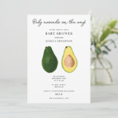 ユーモアたっぷり！ベイビー アボカドがやってくる ベイビーシャワーパーティー 招待状 (スタンド正面)