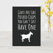 ユーモアたっぷり ヤギのグリーティングカード 農場の動物 農村のユーモア カード (黄色い花)