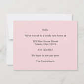 ユーモアたっぷり！ 古い白いトレーラーハウスの移転案内 案内状 (裏面)