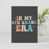 ユーモアたっぷり!学校生活の思い出 6年生の時代の先生 招待状 (スタンド正面)