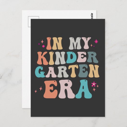 ユーモアたっぷり 幼稚園時代の楽しい学校生活へのギフト ポストカード (正面/裏面)