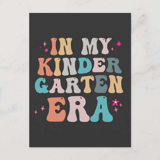 ユーモアたっぷり 幼稚園時代の楽しい学校生活へのギフト ポストカード (正面)