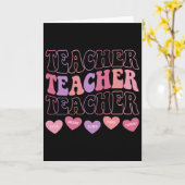 ユーモアたっぷり！教師用ハート型バレンタインデー女子 女性教師 カード (黄色い花)