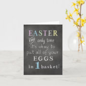 ユーモアたっぷり 本当の「イースターの挨拶」 カード (黄色い花)