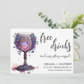 ユーモアたっぷり 気まぐれ ロマンチック ゴブレット フォト ウェディング セーブザデート (スタンド正面)