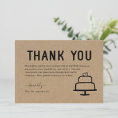 ユーモアたっぷり 無料ケーキ感謝カード サンキューカード (スタンド正面)