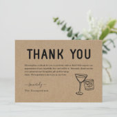 ユーモアたっぷり 無料コクテイル お礼カード サンキューカード (スタンド正面)