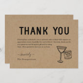 ユーモアたっぷり 無料コクテイル お礼カード サンキューカード (正面/裏面)